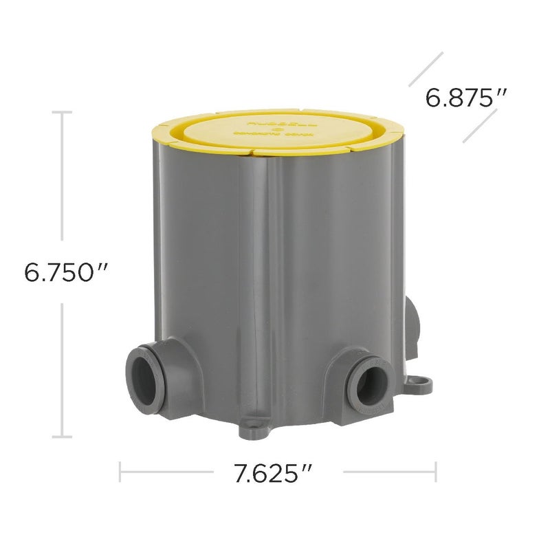RACO 5511 Non-Metallic Floor Box For Concrete Pour, with 3/4 & 1 In. Hubs - Image 5